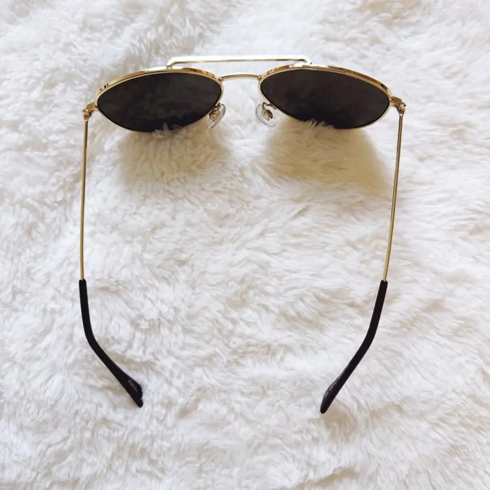 Tommy Gold Minimalist Aviator Sunglasses